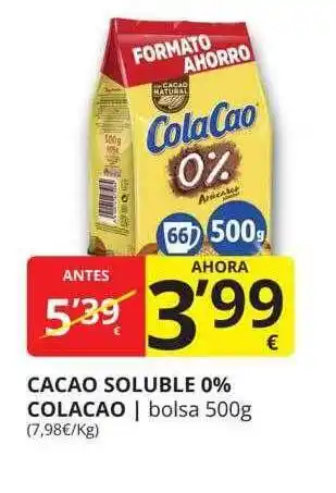 Cacao soluble 0% colacao