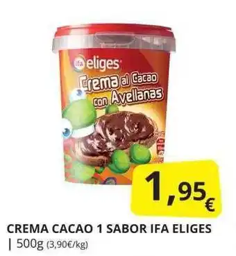 Supermercados MAS Crema cacao 1 sabor ifa eliges oferta