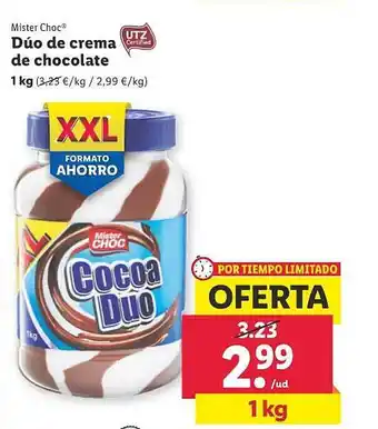 Lidl Mister choc dúo de crema de chocolate oferta