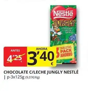Supermercados MAS Chocolate c leche jungly nestlé oferta