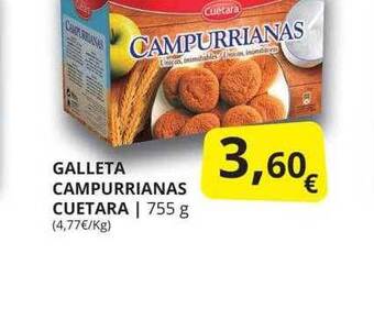 Supermercados MAS Galleta campurrianas cuetara oferta