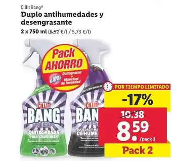Lidl Cillit bang duplo antihumedades y desengrasante oferta