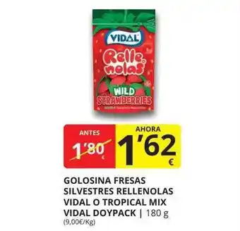 Supermercados MAS Golosina fresas silvestres rellenolas vidal o tropical mix vidal doypack oferta