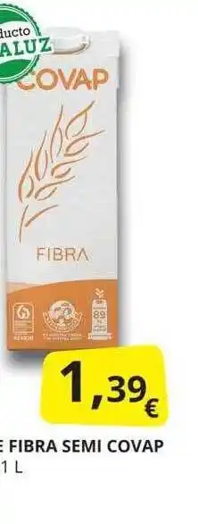 Supermercados MAS Leche fibra semi covap oferta