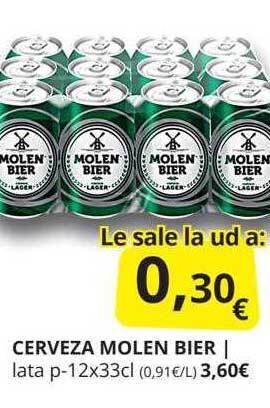 Supermercados MAS Cerveza molen bier oferta
