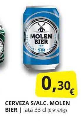 Supermercados MAS Cerveza s alc molen bier oferta