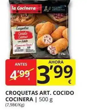 Supermercados MAS Croquetas art cocido cocinera oferta
