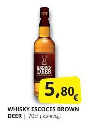 Supermercados MAS Whisky escoces brown deer oferta