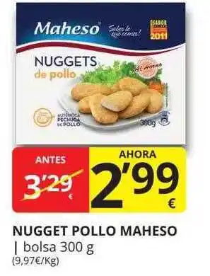 Supermercados MAS Nuggets pollo maheso oferta
