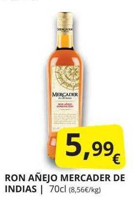 Supermercados MAS Ron añejo mercader de indias oferta