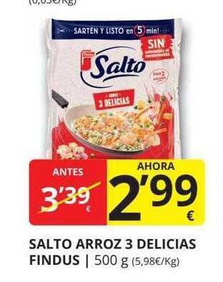 Supermercados MAS Salto arroz 3 delicias findus oferta