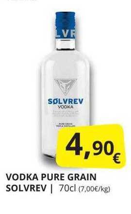 Supermercados MAS Vodka pure grain solvrev oferta