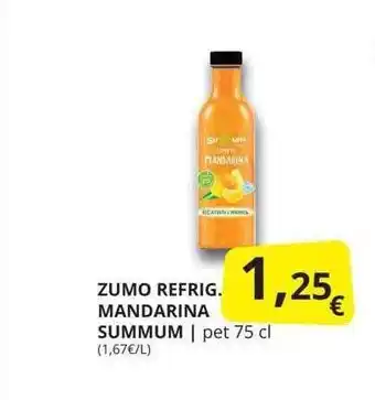 Supermercados MAS Zumo refrig mandarina summum oferta