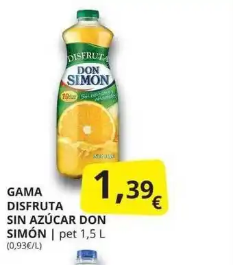 Supermercados MAS Gama disfruta sin azúcar don simón oferta