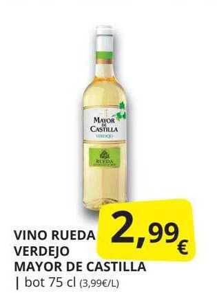 Supermercados MAS Vino rueda verdejo mayor de castilla oferta