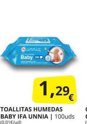 Supermercados MAS Toallitas humedas baby ifa unnia oferta