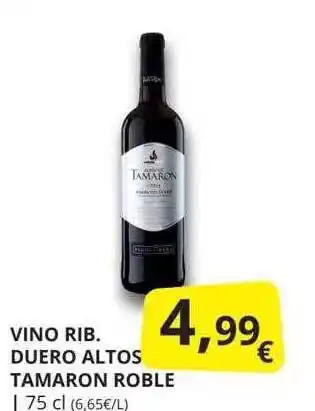 Supermercados MAS Vino rib duero altos tamaron roble oferta