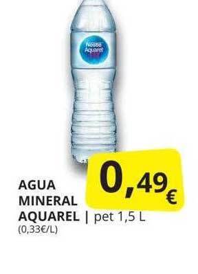 Supermercados MAS Agua mineral aquarel oferta