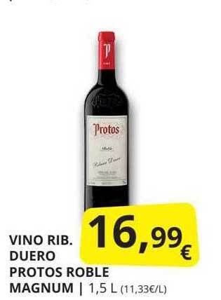 Supermercados MAS Vino rib duero protos roble magnum oferta