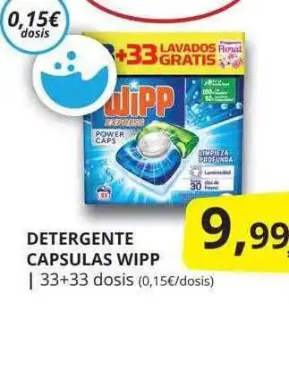 Supermercados MAS Detergente capsulas wipp oferta