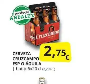 Supermercados MAS Cerveza cruzcampo esp o águila oferta