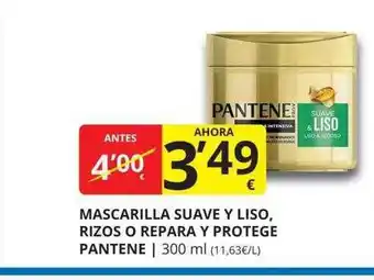 Supermercados MAS Mascarilla suave y liso rizos o repara y protege pantene oferta