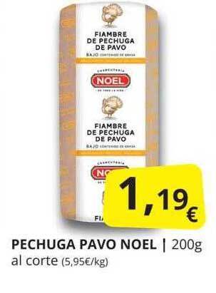 Supermercados MAS Pechuga pavo noel oferta