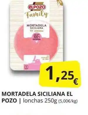 Supermercados MAS Mortadela siciliana el pozo oferta