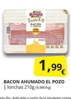 Supermercados MAS Bacon ahumado el pozo oferta