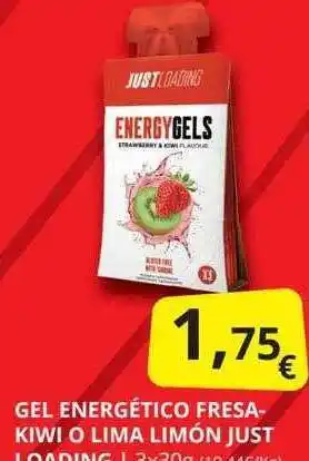 Gel energético fresa-kiwi o lima limón just loading