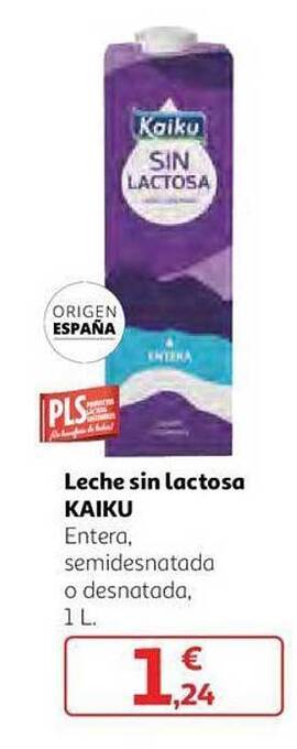 Alcampo Leche sin lactosa kaiku oferta