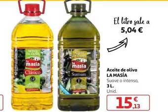 Alcampo Aceite de oliva la masía suave o intenso oferta