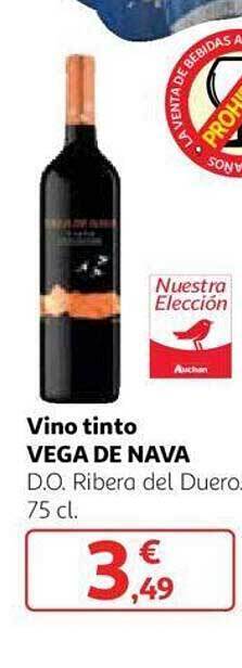 Alcampo Vino tinto vega de nava d.o. ribera del duero oferta