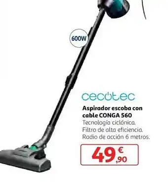 Alcampo Cecotec aspirador escoba con cable conga 560 oferta