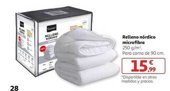 Alcampo Relleno nórdico microfibra oferta