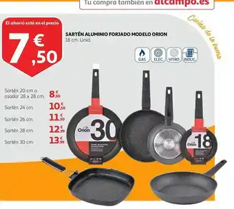 Alcampo Sartén aluminio forjado modelo orion oferta
