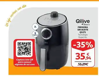 Alcampo Qilive by auchan ab freidora sin aceite q5271 oferta