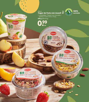 Lidl Yogur De Fruta Con Muesli oferta