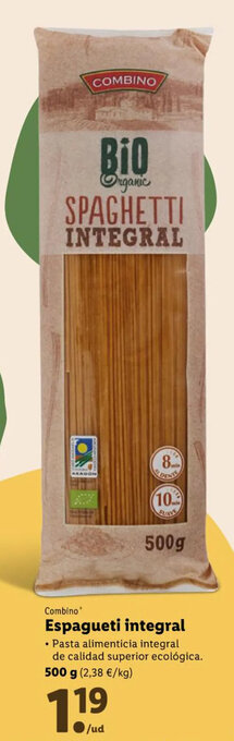 Lidl Espaguite Integral oferta