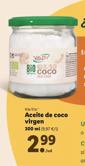 Lidl Aceite de Coco Virgen 300 ml oferta