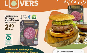 Lidl Hamburguesa De Vacuno Origen Pirineos oferta