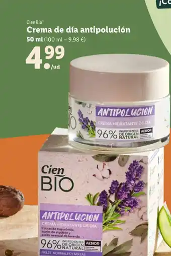 Lidl Crema de Día Antipolucíon 50 ml oferta