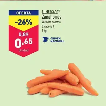 ALDI Zanahoria el mercado oferta