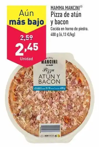 ALDI Pizza de atún y bacon mamma mancini oferta
