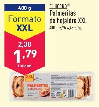 ALDI Palmeritas de hojaldre xxl el horno oferta