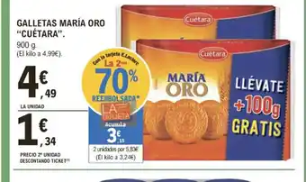 E.Leclerc Galletas Maria Oro Cuè Tara oferta