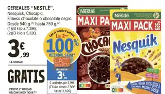 E.Leclerc Cerales Nestlè Nesquik Chocapic oferta