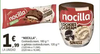 E.Leclerc Nocilla Cookies % Cream 180 g oferta