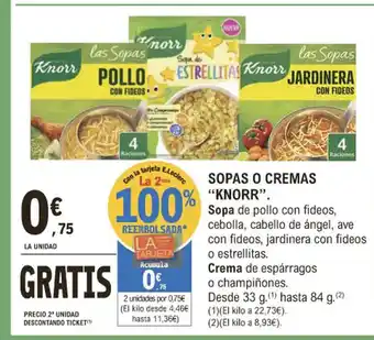 E.Leclerc Sopa o Cremas Knorr oferta