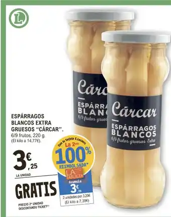 E.Leclerc Espárragos Blancos Extra Gruesos Cárcar oferta